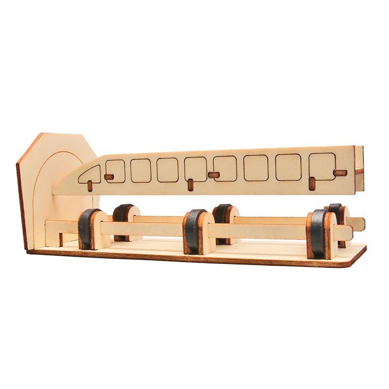 Tecnología pequeña producción suspensión magnética tren de vapor para niños experimento científico equipo traje DIY materiales hechos a mano al por mayor