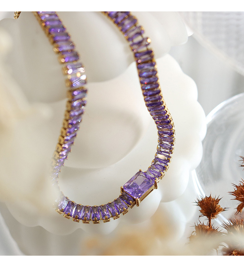 Simple Style Square Titanium Steel Plating Bracelets Necklace