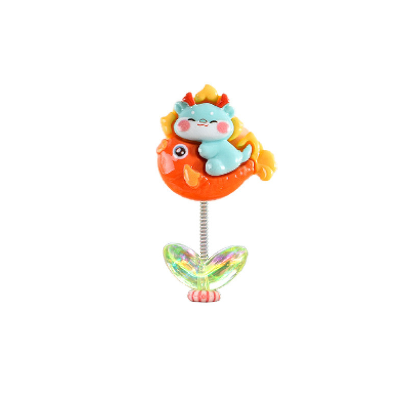 2024 Año del dragón Adornos pequeños sacudiendo la cabeza Decoración del automóvil Fa Cai Long Baby Adornos del automóvil Aromaterapia Xiaoqinglong Douyin