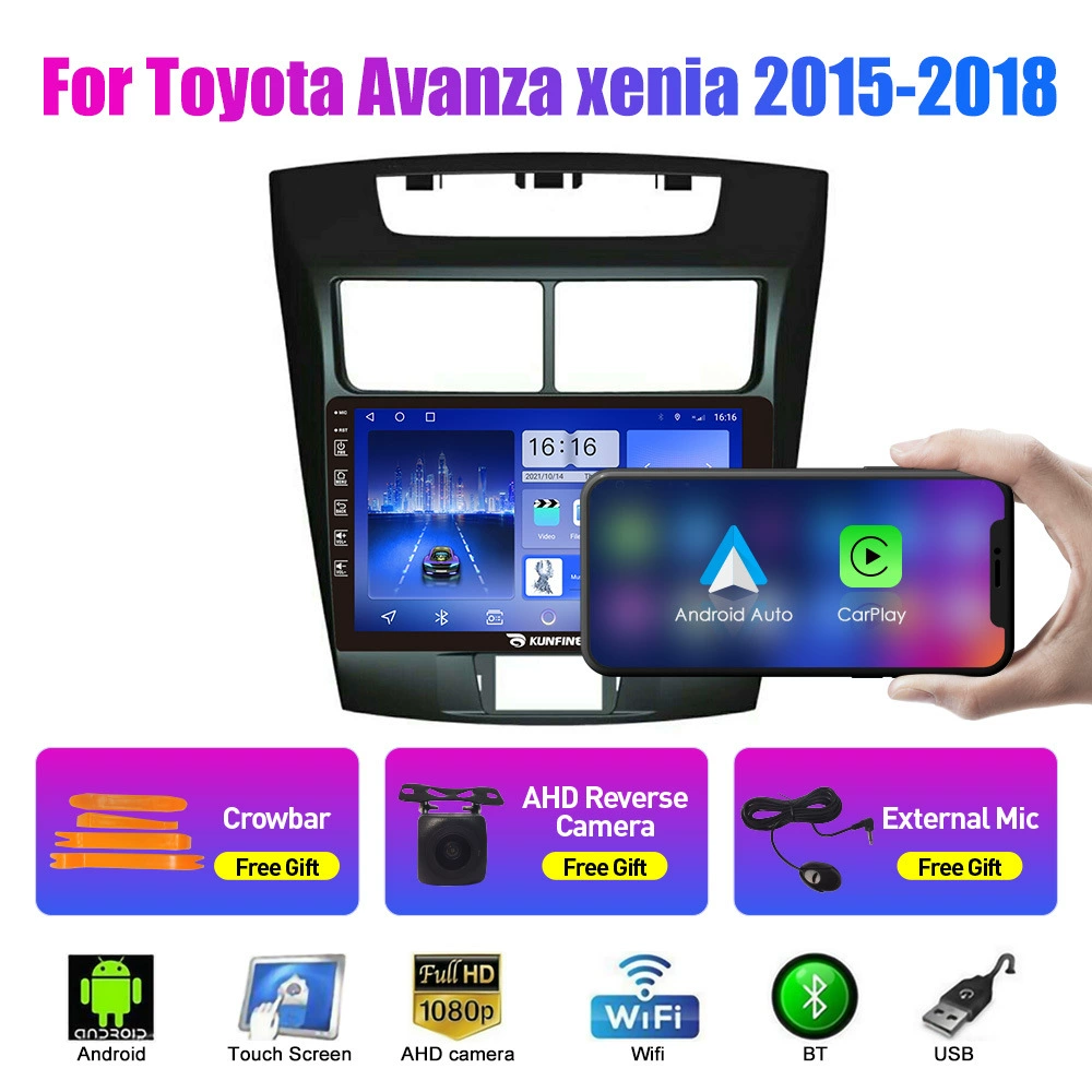 Подходит для тачки Toyota Avanza 2015-18 Android навигатор GPS с обратной съемкой все-в-одном