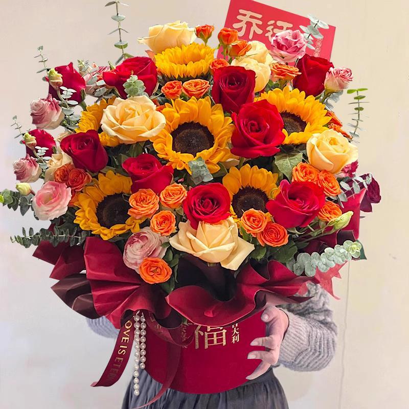 新居への引っ越し、ローズフラワーエクスプレス、市内全土の誕生日、大晦日、誕生日のお祝いに本物の花|undefined