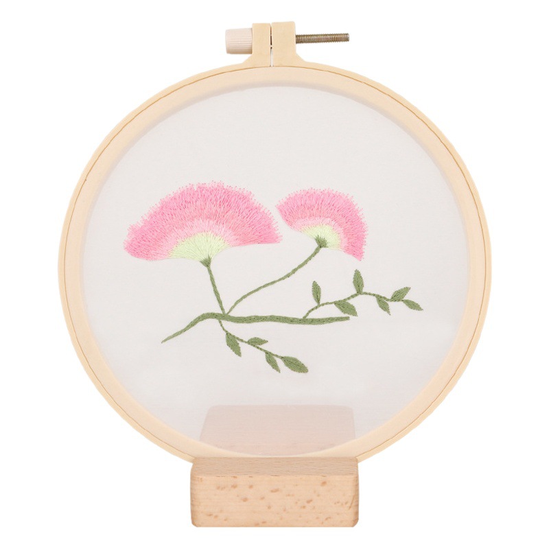 Ginkgo hoja de arce transparente hilo bordado material paquete DIY hecho a mano auto-bordado pintado traje de costura