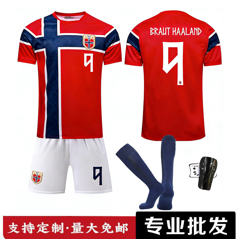 2026 World Cup in the United States, Canada, and Mexico Norway Home Jersey Number 9 Haaland Football Shirt Number 10 Odegaard Jersey Sports Suit