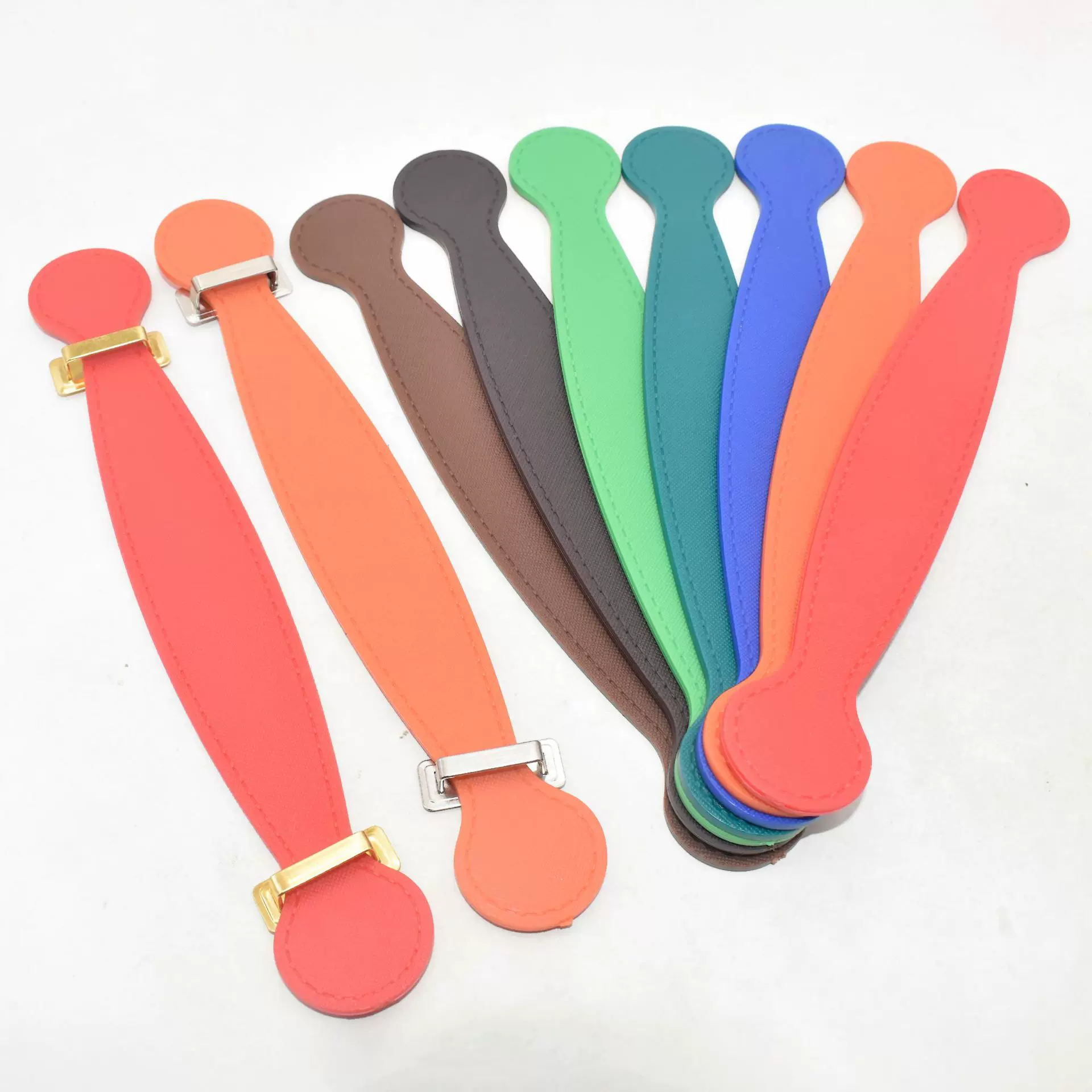 跨境礼品盒彩色十字纹塑料提手箱包节日中秋节双面皮提手批发手把