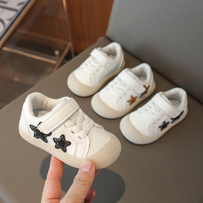 2025 Spring and Autumn Baby Functional Shoes 0-1-3 Years Walking Shoes Soft Sole Boys' Sports Shoes Star Girls' Sneakers