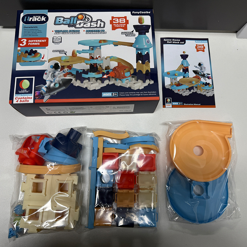 볼 트랙 빌딩 블록 - 약 38PCS (영어 색상 상자)