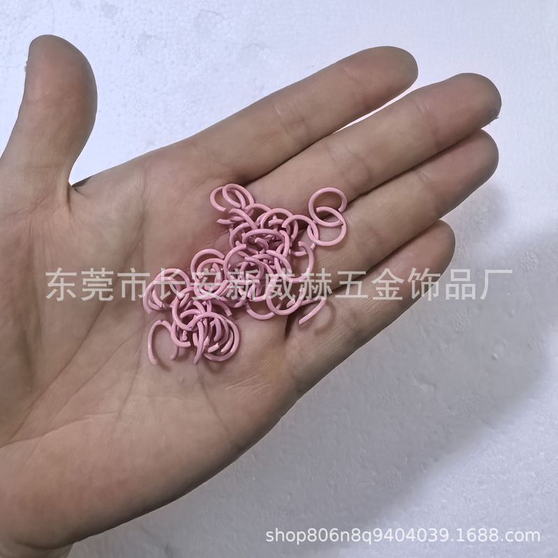 在庫あり 1.2*8MMと1.2*10MMの塗装済みカラーオープンリング 鉄製接続リング ブレスレットDIYアクセサリー|undefined