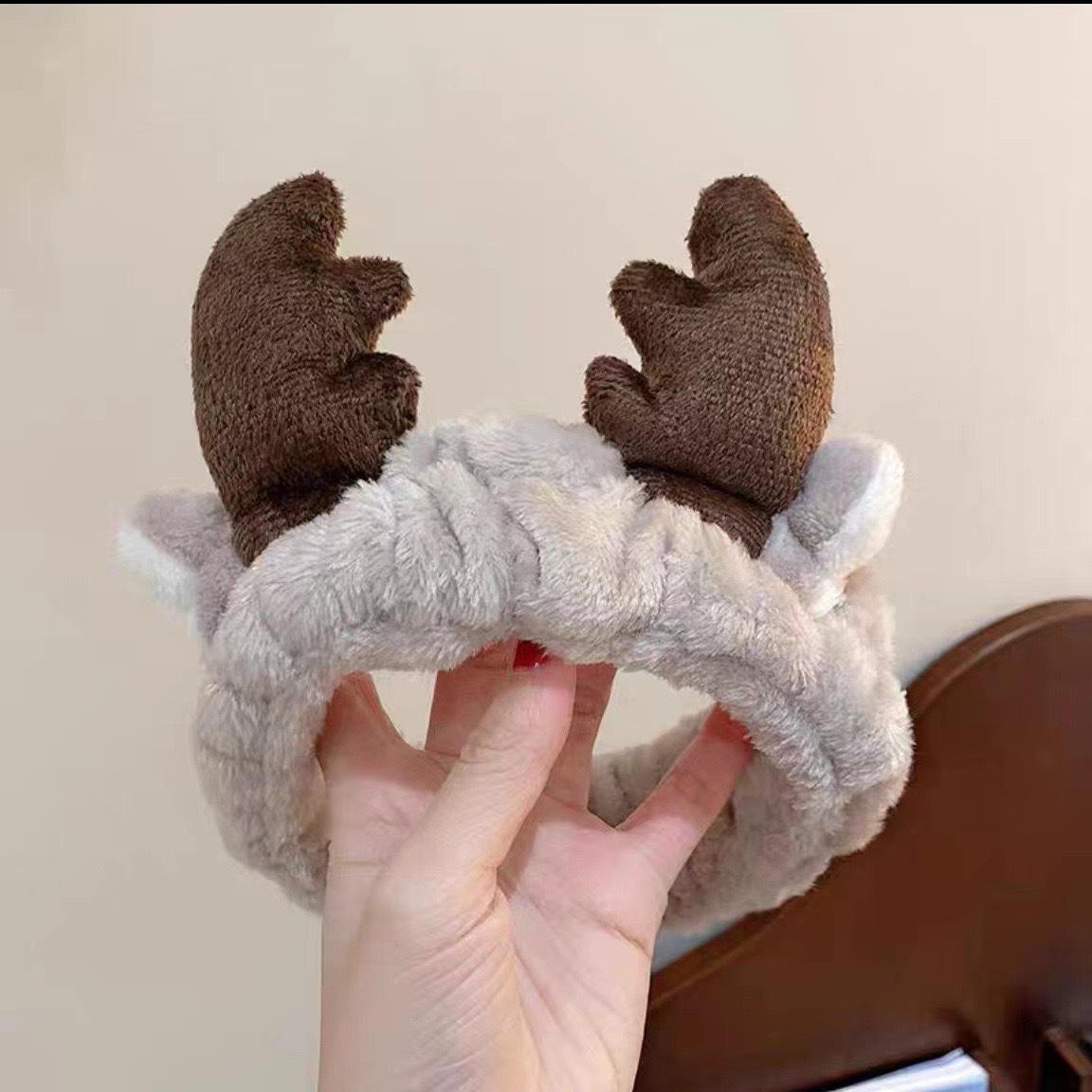 Caricatura verde rana correa de cabello mujer nuevo lindo gran ojo correa de cabello lavar la cara correa de cabello máscara de Navidad tocado