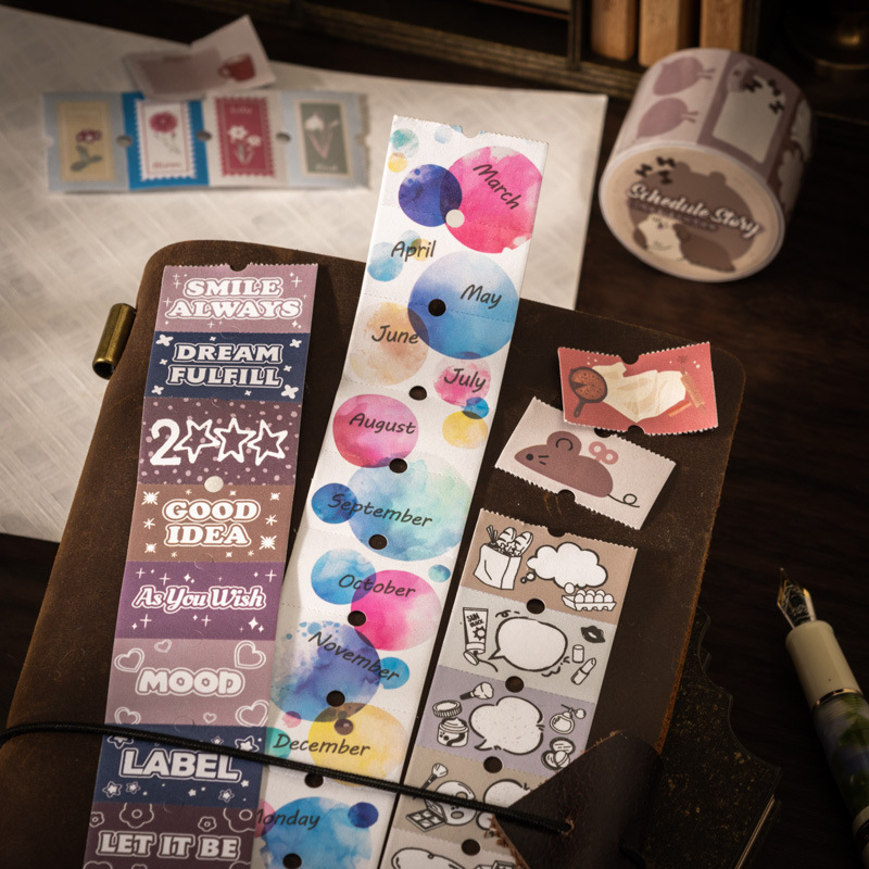 Ketchup girl papel de escritura etiqueta cinta calendario historia base todo-fósforo decoración literaria cinta de mano