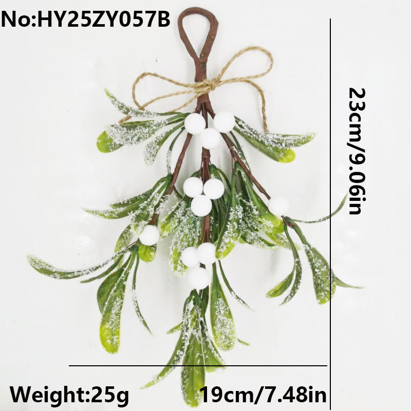 新款仿真圣诞槲寄生绿植家居装饰品亚马逊跨境圣诞装饰挂件现货|undefined