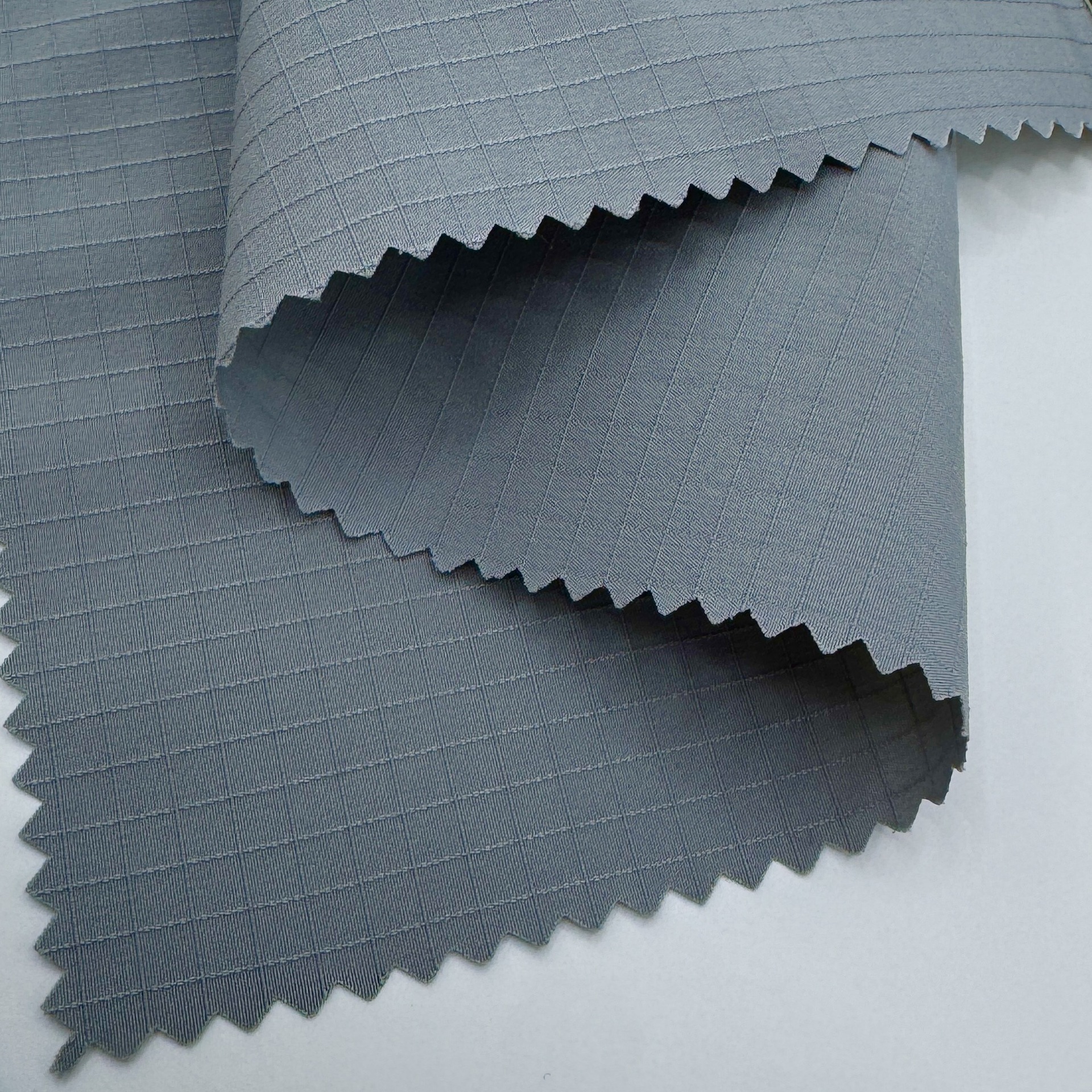 120G T800半消光弹力格子 无氟防水透气冲锋衣滑雪服夹克风衣面料