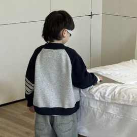 6-12岁女童针织衫中童毛衣开衫男童2025新款韩版时尚百搭毛衣外套