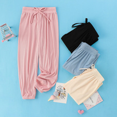 New Korean-style girls' chiffon mesh striped trendy thin wide-leg spring and summer children's baby drape casual mosquito-proof pants