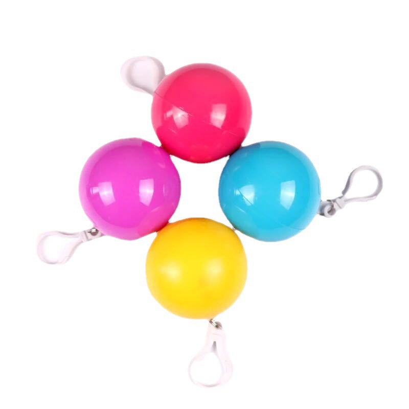 便携式一次性雨衣 压缩球形口袋球户外男女成人旅行漂流可挂雨披