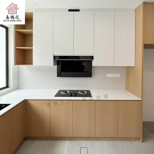 Nanjing solid wood kitchen cabinet stove cabinet manufacturer quartz stone countertop city delivery