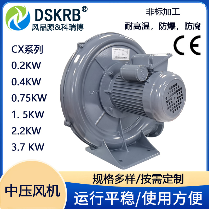 现货供应 CX-75SA 380V 750W吸料送料中压风机 工业送风冷却风机