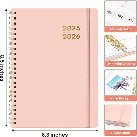 2026年版 クロスボーダー コイルノート 高品質手帳 週間スケジュール A5サイズ 外貿英語プランナー|undefined