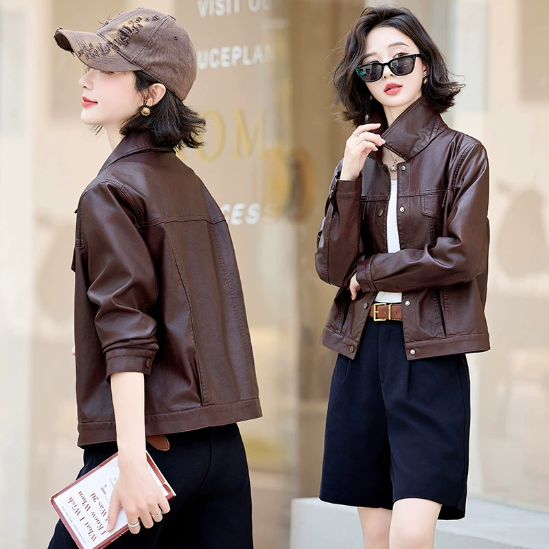 Осенняя модная куртка из PU для подростков, бренд , цвета Stuck/Black/Red, размеры M-2XL
