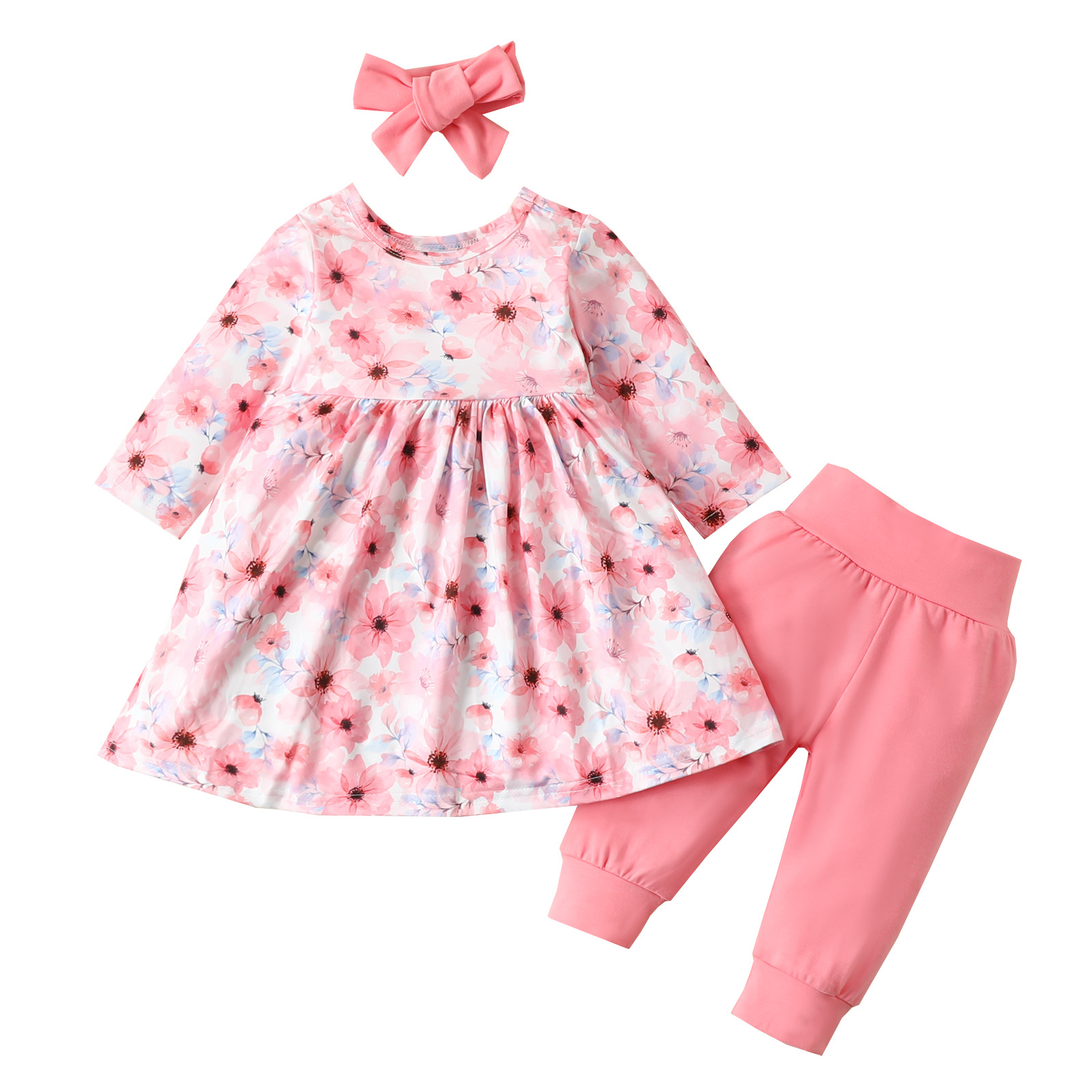 Fashion Flower Cotton Baby Clothing Sets display picture 15