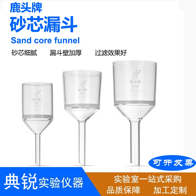 Производитель воронок с песчаным сердечником Lutou, оптовая продажа, воронки из высокоборосиликатного стекла, стеклянные фильтры с песчаным сердечником