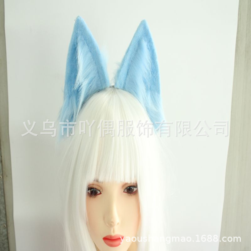 模造獣耳髪飾りかわいい漫展パーティー衣装手作り髪飾り女ぬいぐるみ耳カチューシャ|undefined