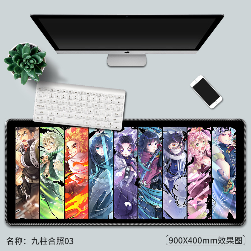 鬼滅の刃マウスパッド超大型アニメ黒死牟恋柱ゲーム電競キーボードパッド工場卸売テーブルパッド|undefined