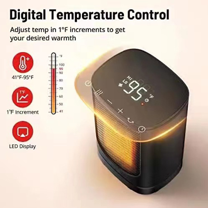 Cross-border special supply of new ceramic heating and cooling heaters with remote control timing electric heating household shaking head heater