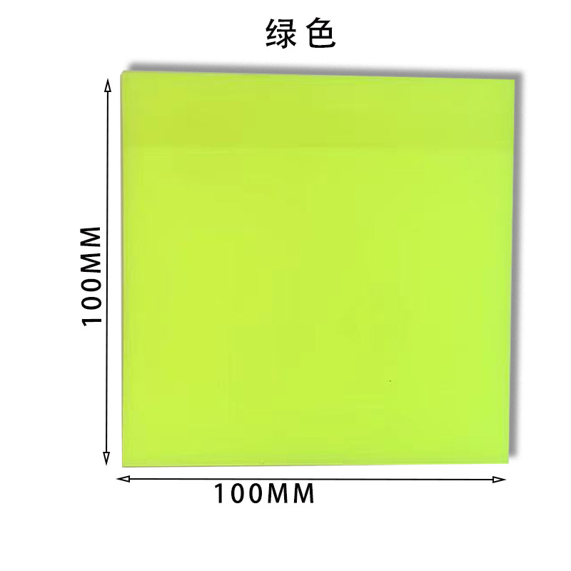 Bloc de notas colorido fluorescente para mascotas, fuerte viscosidad, impermeable, transparente, nota adhesiva, ladrillo adhesivo de índice de alto valor para estudiantes