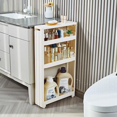 12cmリムーバブルお風呂トイレ用ニットシェルフ床置き式洗面用品多層整理収納ラック