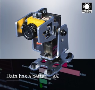 Steering gear pan/tilt bracket sky end FPV head chasing double-axis pan/tilt FPV pan/tilt model camera pan/tilt