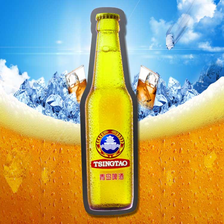 水晶亚克力发光灯箱发光灯牌酒吧餐饮店铺异形啤酒瓶异形水晶灯箱