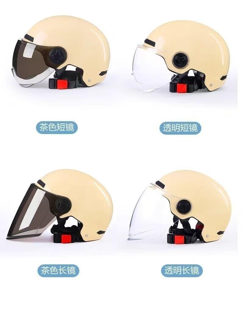 Newly certified national standard bear-themed electric vehicle motorcycle helmet, unisex, lightweight, sun-protective, all-season half helmet safety helmet