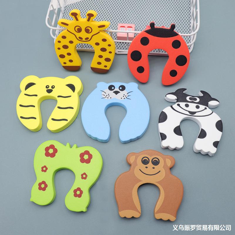 W5 Cartoon pattern emergency door children Door clip baby emergency door thickening security EVA Doorstop