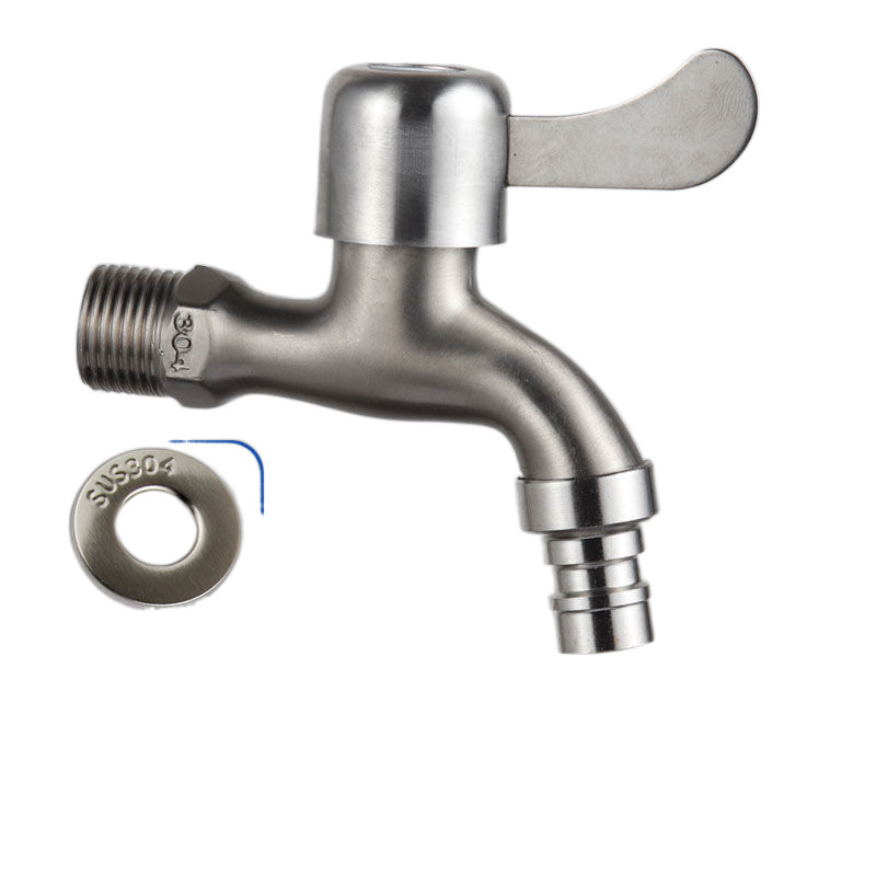 Grifo de acero inoxidable 304 para lavadora, una entrada y dos salidas, grifo de doble propósito, interruptor de agua del grifo doméstico de 4 puntos image 5