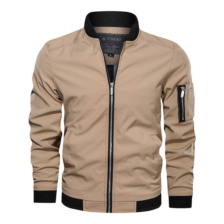 Giacca casual da baseball slim fit, sottile, in versione air, per uomo, primavera e autunno, tuta da volo Force No.1_voghion.com