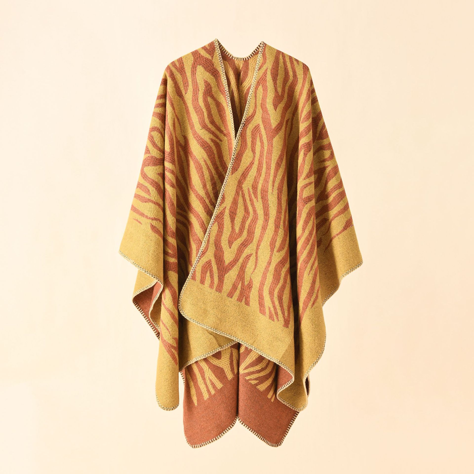 Moda a rayas chal mujer Otoño e Invierno estilo coreano chal a rayas color a juego cebra patrón cálido cachemir-como chal moda