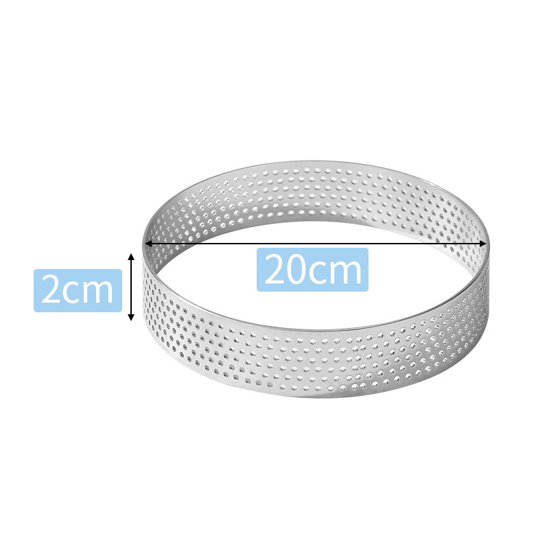 430ステンレス円形穴付きタワーリングパンチフレンチ式フルーツタルトリング5-21cmマルチサイズムスリング餅金型|undefined