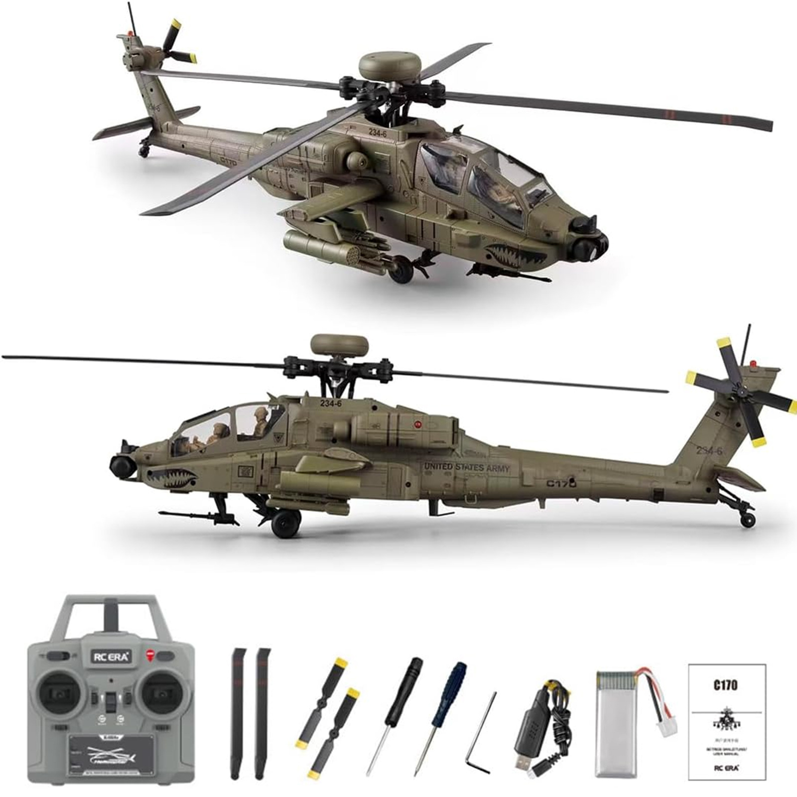 Remote control era C170 Longbow Apache four-channel helicopter RC…