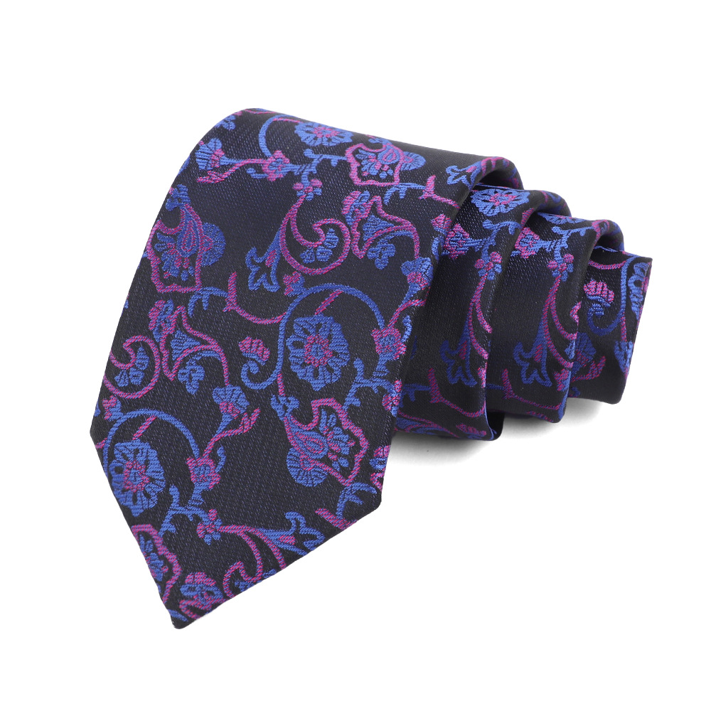 Corbata de hombre 8cm para hombre, bordado jacquard de alta calidad para hombre, corbata de negocios, corbata de seda de poliéster, fábrica al por mayor