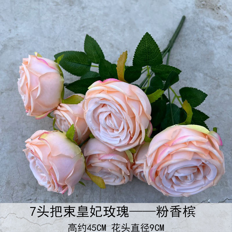 Artificial Rosa sola franela Rosa flor artificial boda decoración del hotel decoración del hogar arreglo de flores flor artificial Rose