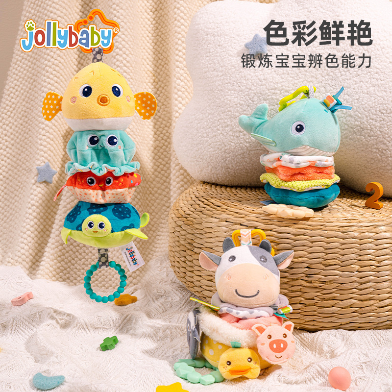 Jolly Baby música tire de campana colgante cochecito cama colgante asiento de seguridad carillones de viento juguetes calmantes