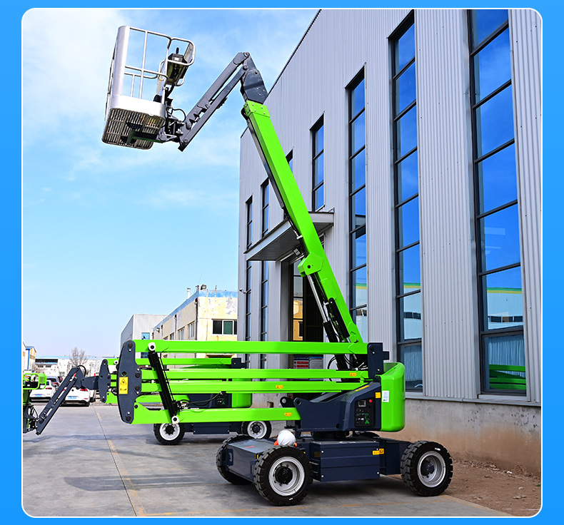 Self-Propelled Curved Arm Vehicle 360-Degree Rotating Lifting Platform Aerial Work Vehicle Mobile Self-Propelled Curved Arm Lift