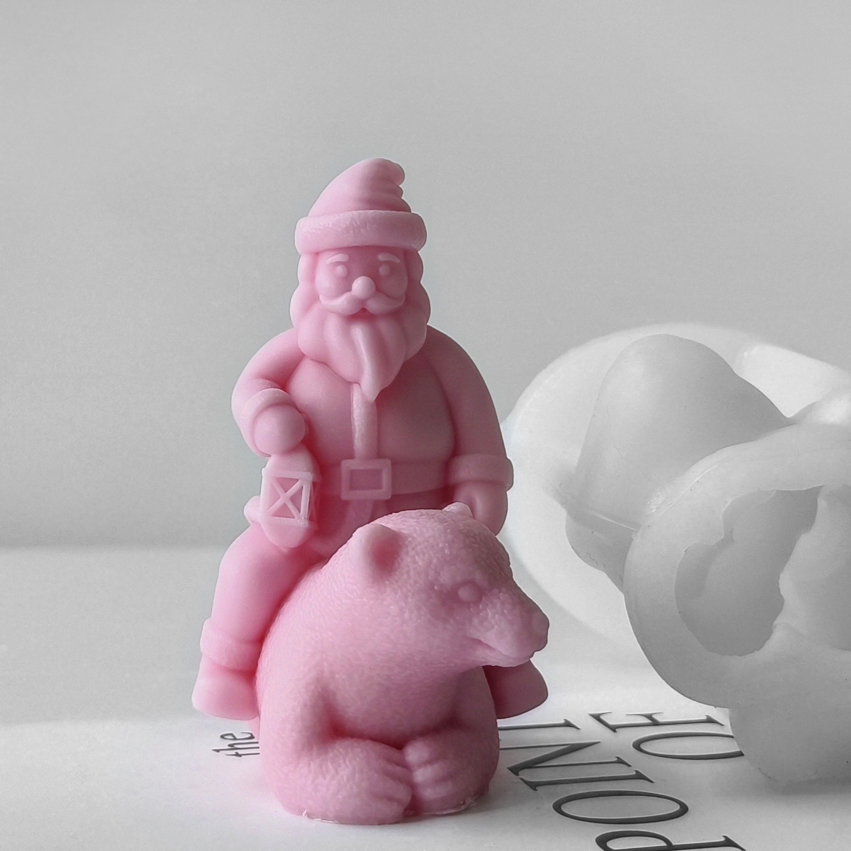 Jiahui Mei Papá Noel molde de cera de bananas chimenea velhos adornos de vela DIY banda magnética molde de goteo