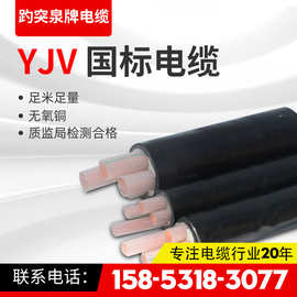 趵突泉五芯保检测三芯YJV22四芯电缆0.6/1KV阻燃防老化电缆线YJV