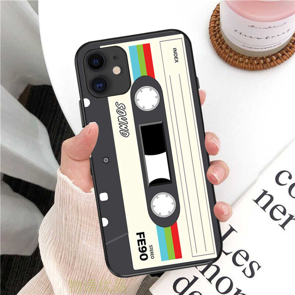 40g Weight iPhone Applicable Brands Phone Cases Classification tpu Material Recorder, Tape Pattern Retro, Classic Style Style Tpu Recorder Tape Retro Classic Style Phone Cases Phone Accessories 10