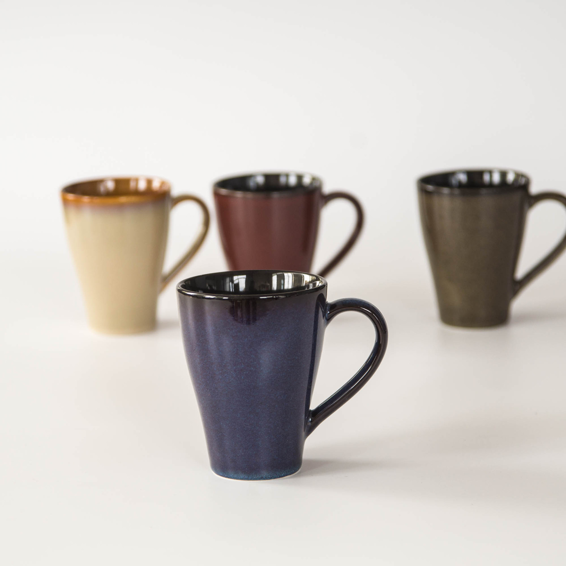 Lucang Luzerne horno esmalte Taza de cerámica del desayuno gradiente café Bangkok marrón vajilla 285ml