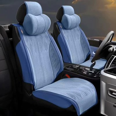 Four Seasons Pad | Universal Seat Pad, Full Surround - blue-full-latex-five-seater-car-default-item