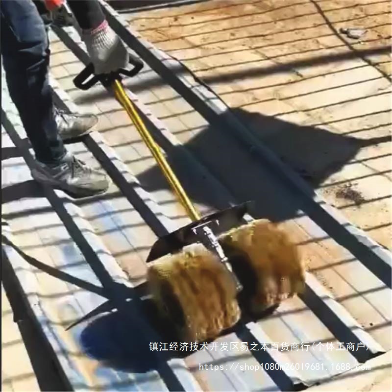 除锈机钢丝轮打磨机电动铁钢结构彩钢瓦除锈翻新机甲板钢板抛光机