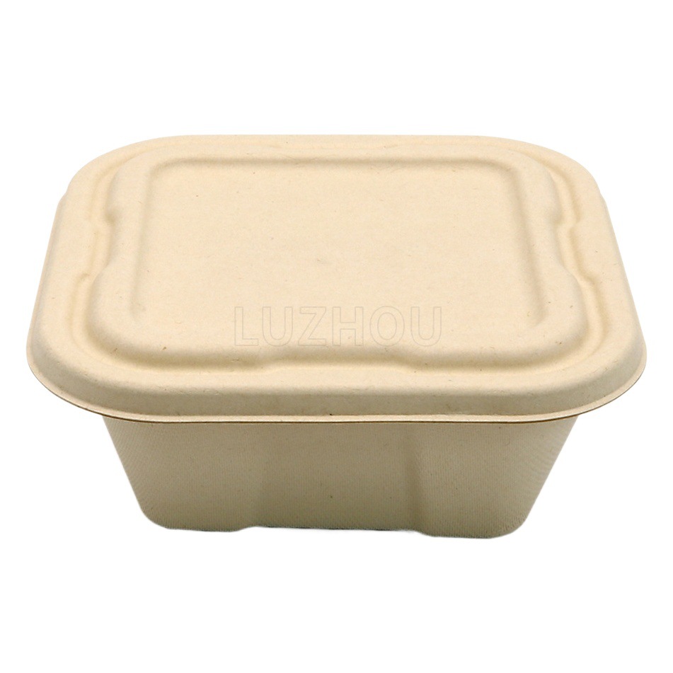 Shaogeng oasis fábrica de ventas directas de caña de azúcar Pulpa de bambú desechable protección del medio ambiente vajilla profunda y superficial caja cuadrada degradable compostable