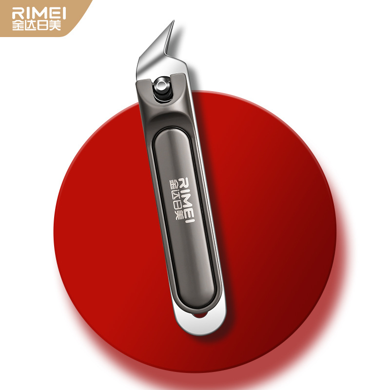 Juego de Jinda Rimeigou oblicuo manicure clipper armadura portátil colgar en stock una sola llave de cortador de uñas